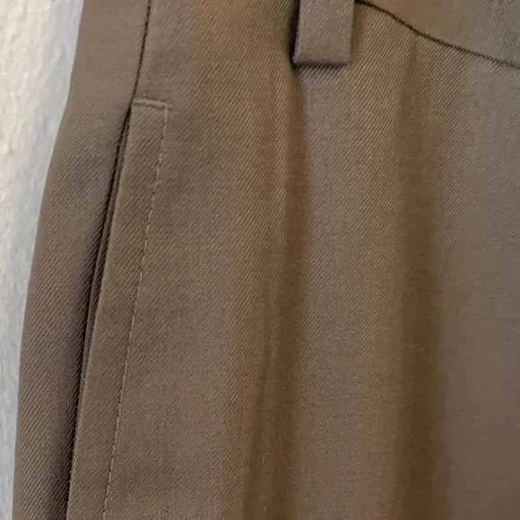 NWT Ralph Lauren Men’s Flat Front No Cuff Dress Pant, Color Tan 42wx30L Washable - Picture 4 of 12